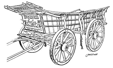 Old Wagon Drawing at GetDrawings | Free download