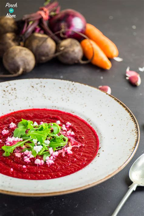 Syn Free Roasted Garlic and Beetroot Soup | Slimming World - Pinch Of Nom