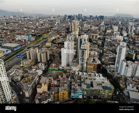 Aerial view of Lima city old center Stock Photo - Alamy