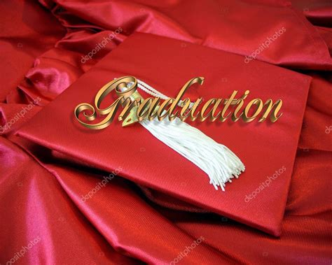 Graduation red cap and gown ⬇ Stock Photo, Image by © Irisangel #2130039