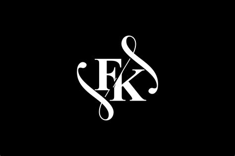 FK Monogram Logo Design V6 Graphic by Greenlines Studios · Creative Fabrica