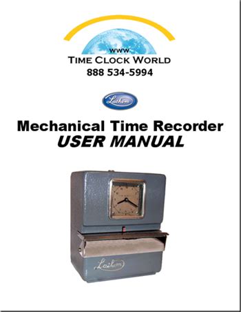 Lathem Mechanical Time Clock User Manual - Time Clock World - 888-534-5994