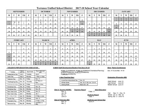 District Calendar | Our School