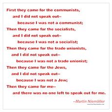 First They Came For Poem Martin Niemoller Posters | First They Came For ...