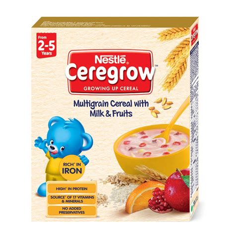 Nestle Ceregrow 2-5 Years Multifrain Cereal With Milk & Fruits - Harish Food Zone