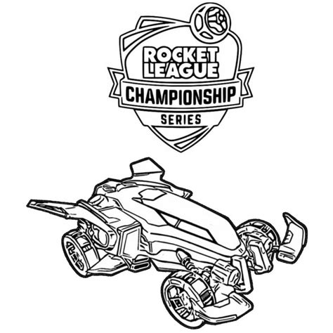 Rocket League Coloring Pages Octane the Racing Car - XColorings.com