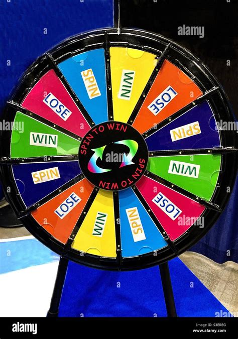 Colorful Spin to Win wheel Stock Photo - Alamy