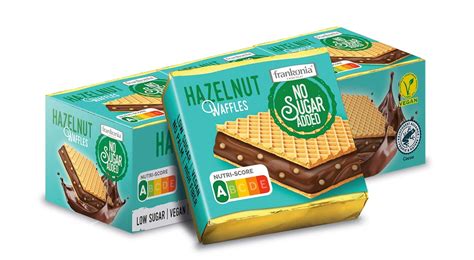 frankonia CHOCOLAT NO SUGAR ADDED Hazelnut Waffle Nutri Score A 9 stück ...