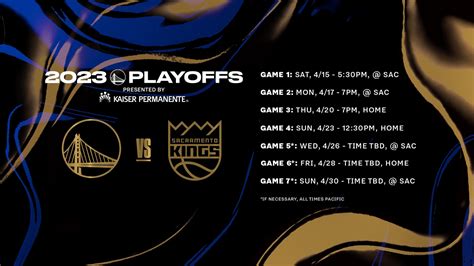 Warriors Announce Schedule for First Round Playoff Series Against ...