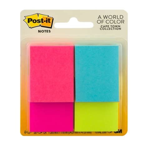 Save on 3M Post-it Notes Mini Assorted Colors 1 3/8 X 1 7/8 Inch - 50 ...