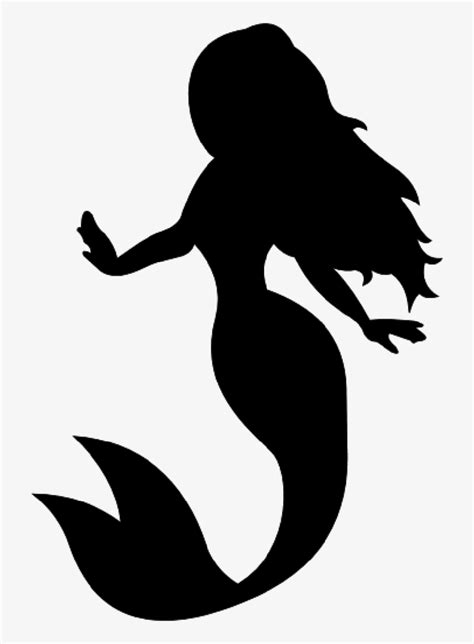 Free Mermaid Silhouette Wannacraft - Little Mermaid Silhouette - 712x1035 PNG Download - PNGkit