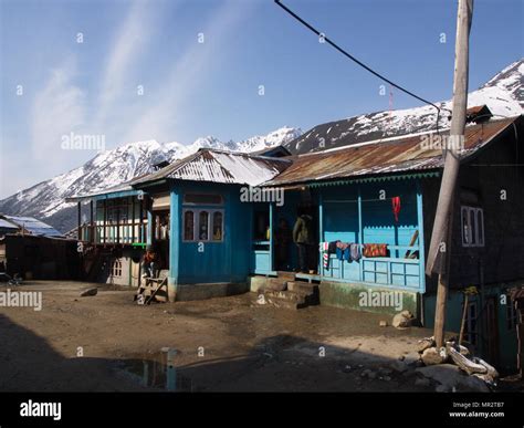 Lachen and Lachung Village ,Sikkim INDIA , 14th APRIL 2013 : Small ...