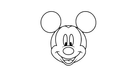 Drawing Of Mickey Mouse Head