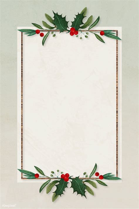 Blank festive rectangular christmas frame vector | premium image by rawpixel.com / Ni ...