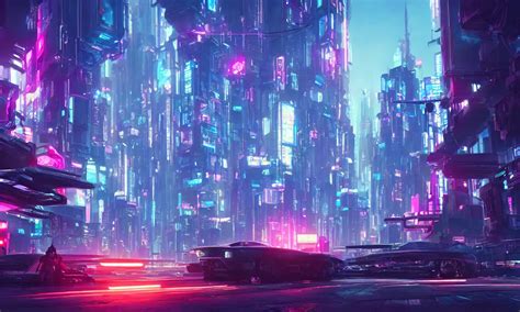 a beautiful image of a cyberpunk city scene, scifi, | Stable Diffusion