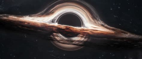 Gargantua black hole Wallpaper 4K, Wormhole, Interstellar, Cosmos