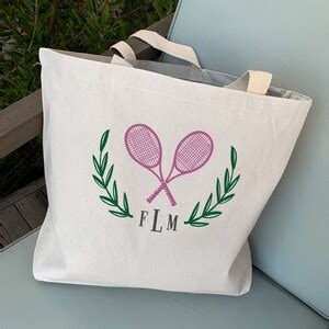 Personalized Tennis Monogram Tote Bag, Practical Tennis Gifts for Women, Gift for Tennis Player ...