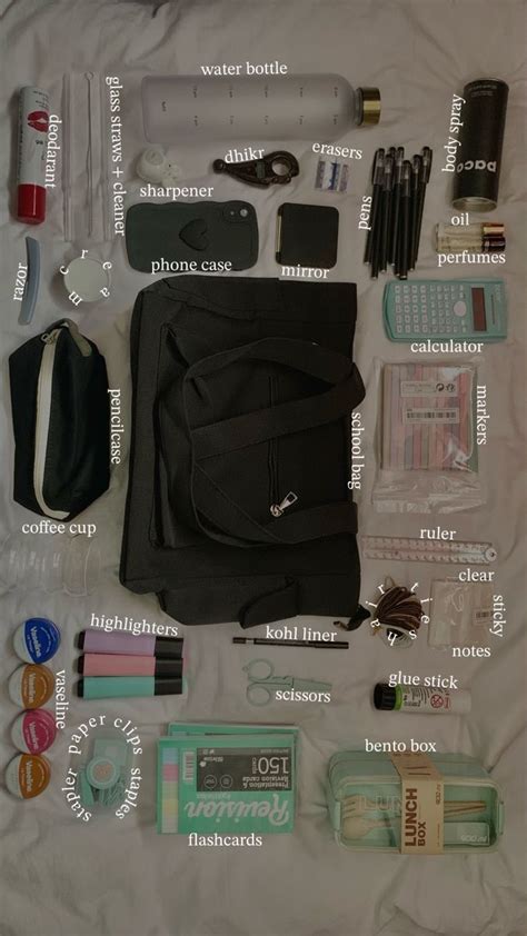 Pin by z on Pins by you | School bag essentials, School backpack ...