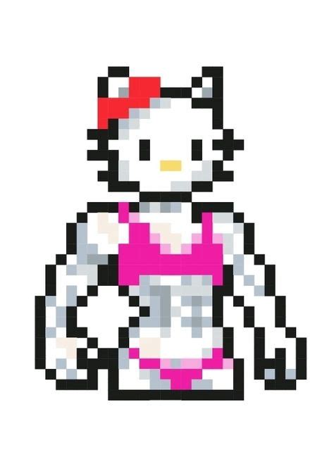 Easy Pixel Art Hello Kitty