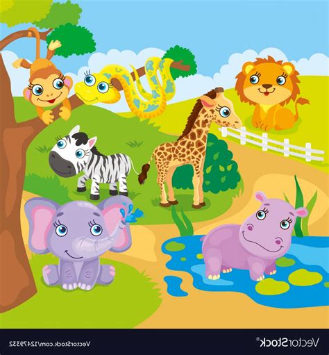 Zoo Animals Vector at GetDrawings | Free download