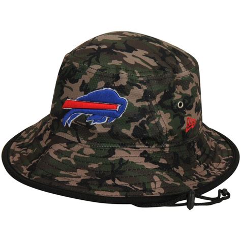 Men's Buffalo Bills New Era Camo Woodland Team Redux Bucket Hat ...