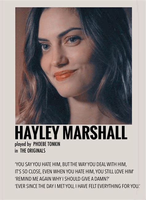 Hayley Marshall by Millie | Vampire diaries poster, Vampire diaries ...