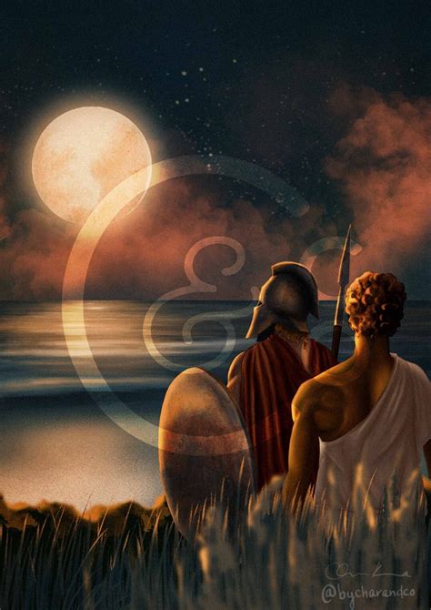 Achilles and Patroclus Illustration digital File Only - Etsy