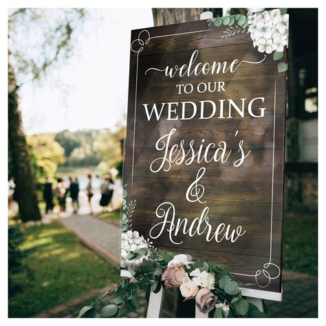 Buy Rustic Wedding Sign – Custom Wooden Wedding Welcome Sign - Rustic ...