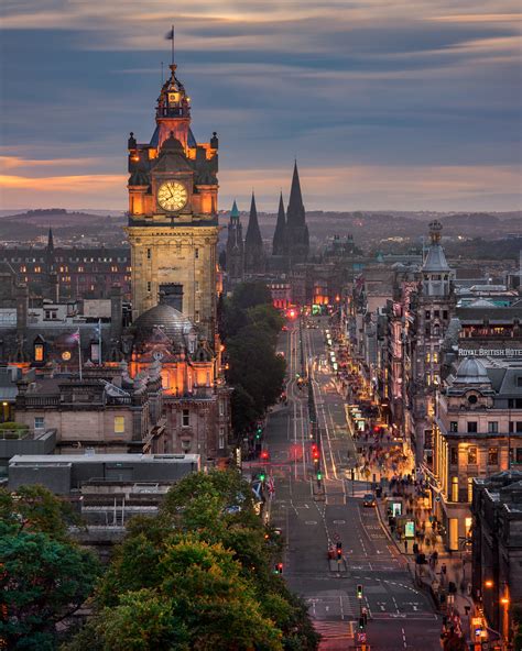 Princess Street in the Evening, Edinburgh, Scotland, Unite… | Flickr