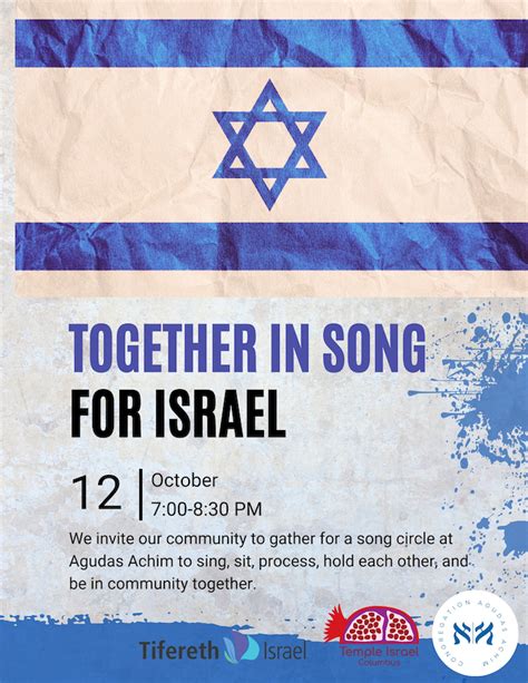 Together in Song for Israel | Congregation Tifereth Israel - Columbus ...