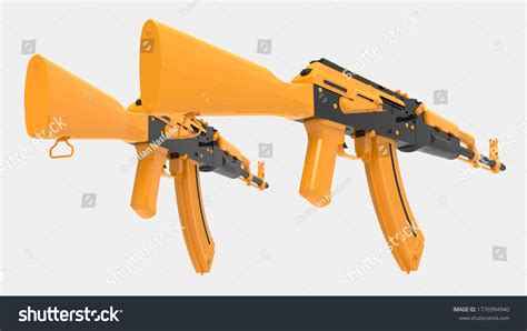 Machine Gun Right Side View Isolated Stock Illustration 1776994940 ...