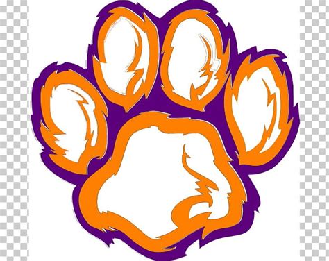 Clemson Tigers Football Clemson University Paw PNG, Clipart, Area ...