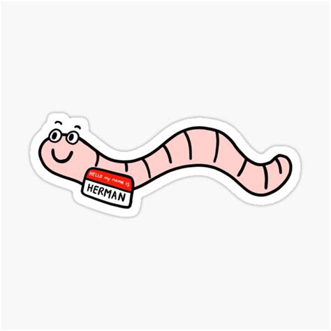 "Herman The Worm " Sticker for Sale by UnitedSpirit | Redbubble