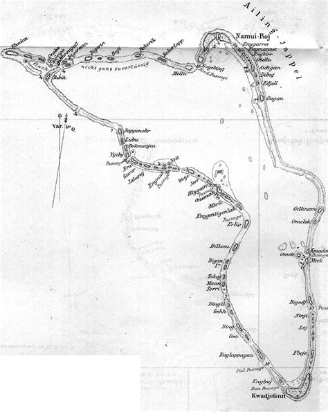 Atoll information--Kwajalein Atoll (Marshall Islands) - Map from 1881