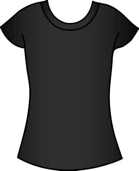 Womens Black T Shirt Template - Free Clip Art