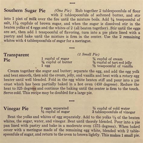 Southern Sugar Pie | Sugar pie, Vintage cookbooks, Pie