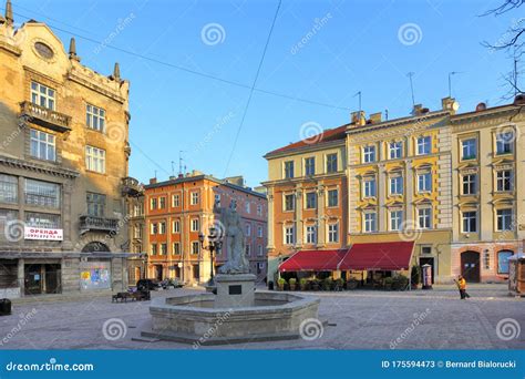 Lviv, Ukraine - Historic City Center, Old Town Quarter and Market ...