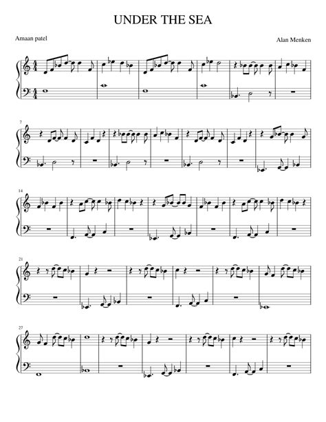 UNDER THE_SEA Sheet music for Piano (Solo) Easy | Musescore.com