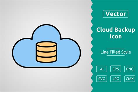 Vector Cloud Backup Filled Outline Icon Graphic by Muhammad Atiq · Creative Fabrica