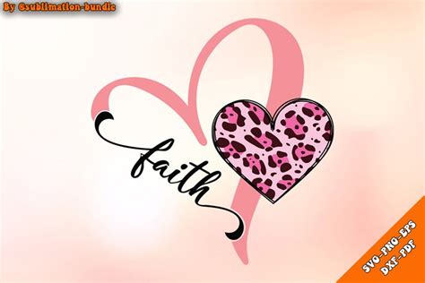 Faith heart SVG, faith svg, leopard heart svg, valentine's