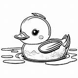Rubber Ducky Coloring Page · Creative Fabrica sketch template