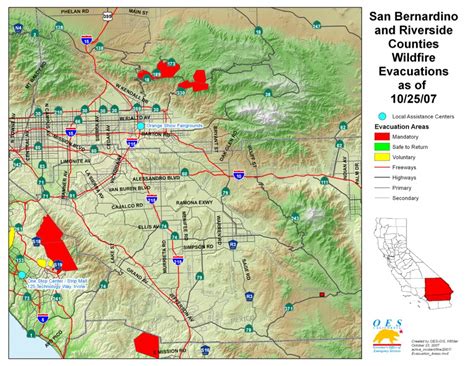 Ca Oes, Fire - Socal 2007 - Riverside California Fire Map | Printable Maps