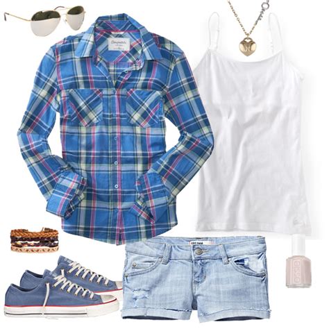 Summer Camp Fashion, Cute Button Up Plaid Shirts, Summer Camp Style