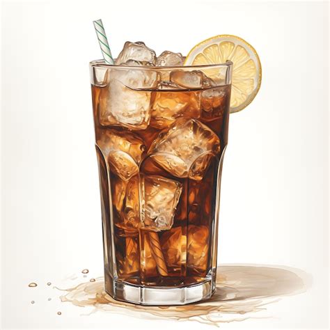 Premium AI Image | Watercolor of a Coke Drink Capturing the Timeless ...