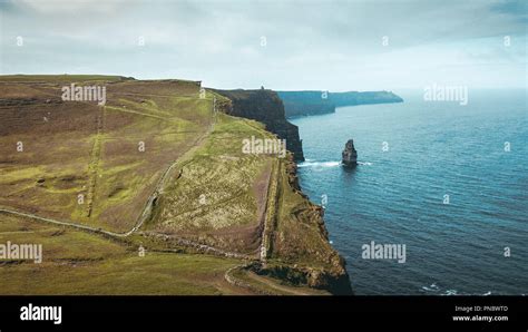 Ireland Cliffs of Moher Drone Stock Photo - Alamy