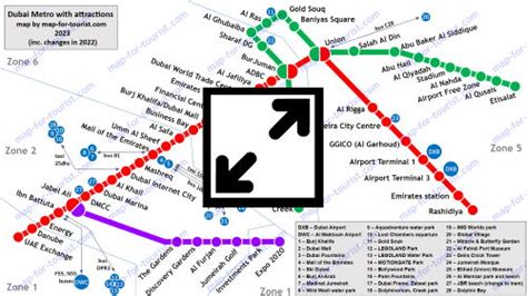 Dubai Metro (2023) - guide, fares, rules, map with attractions