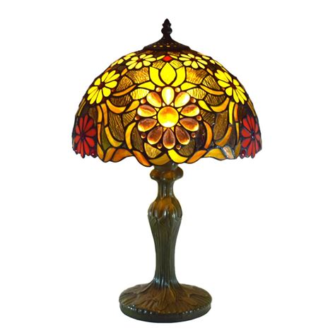 Lighting Lamps with glass shade in floral pattern Vintage Lamp Home & Living etna.com.pe