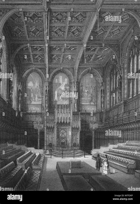 Palace of westminster interior Black and White Stock Photos & Images ...