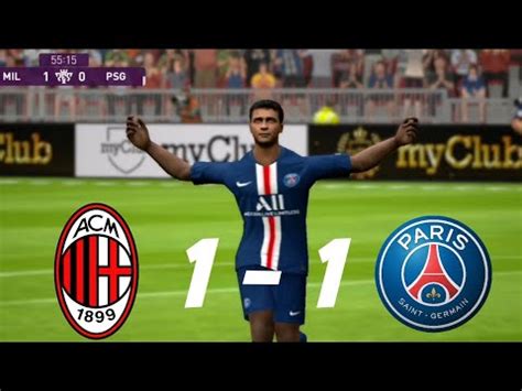 AC Milan vs PSG (1 - 1) All Goals Extended Highlights PES 2020 Mobile ...