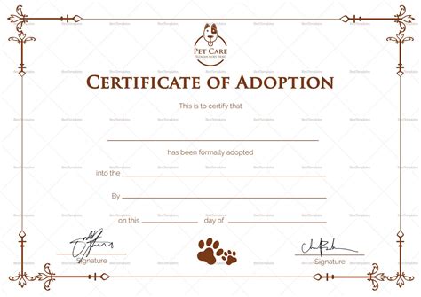 Adoption Certificate Template – Sample.gelorailmu.com